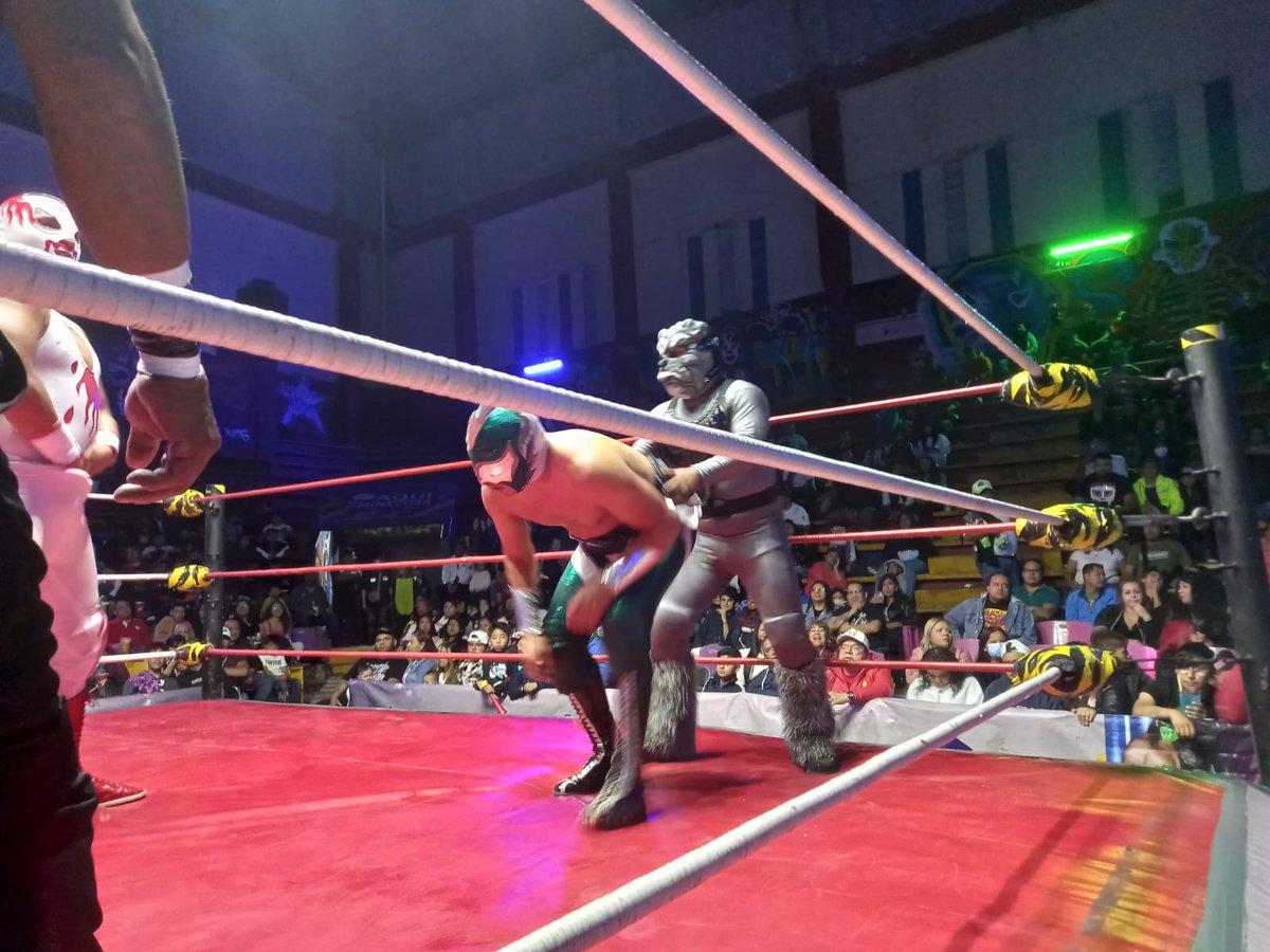 LaTijeraLucha's tweet photo. En su presentación en la pletórica #ArenaNeza, la dupla de #Bionic y #LegendDragon se logra imponer a #MalaSangre y #Bulldog, en un constante intercambio de castigos y lances la dupla técnica da la campanada y se lleva la lucha en este sábado de #LocosXLaLucha... https://t.co/ukgIWYjIKk
