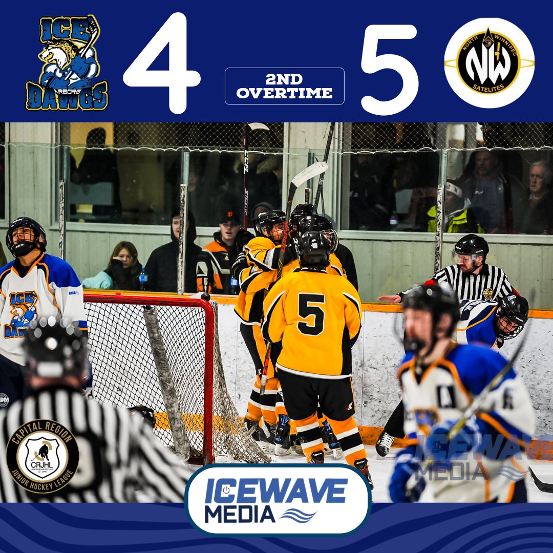r_thomson_photo's tweet photo. In the 2nd overtime the @NorthWinnipeg pull out a big win over the @ArborgDawgs to send this playoff series to game 4.

@CRJHL_Official @IceWaveMB https://t.co/AoeFiJEYvc