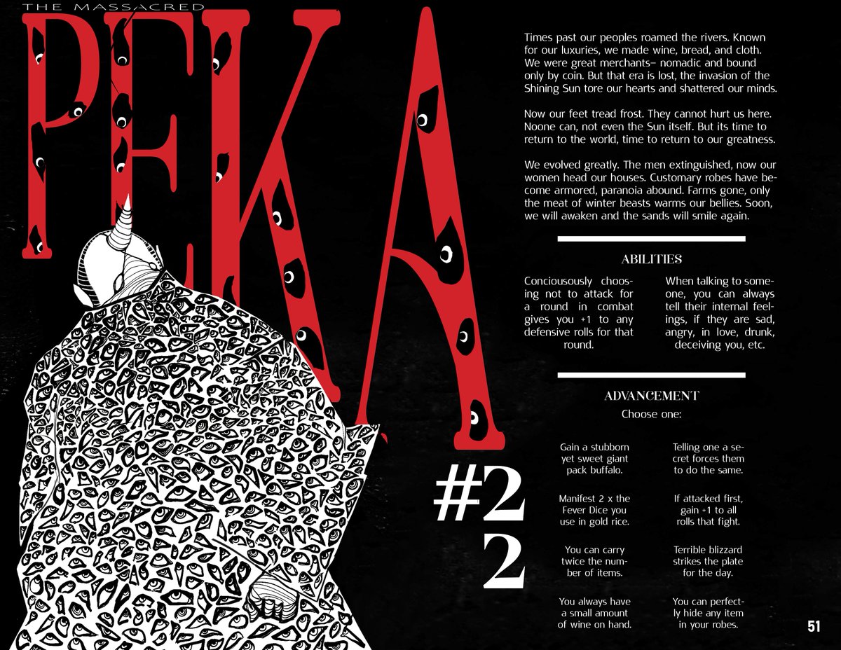 New update for FEVER DREAM NEXUS!! The paranoid Peka are revealed, an interview exploring the world of the Nexus, and more! Check it out:
#Zinequest #selfpromosaturday  #OSR #ZiMo #ttrpg 
kickstarter.com/projects/dapir…