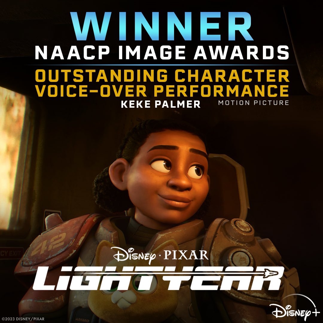 Congratulations to Keke Palmer for her NAACP Image Award win for Outstanding Character Voice-Over Performance for Disney and Pixar’s Lightyear! #NAACPImageAwards