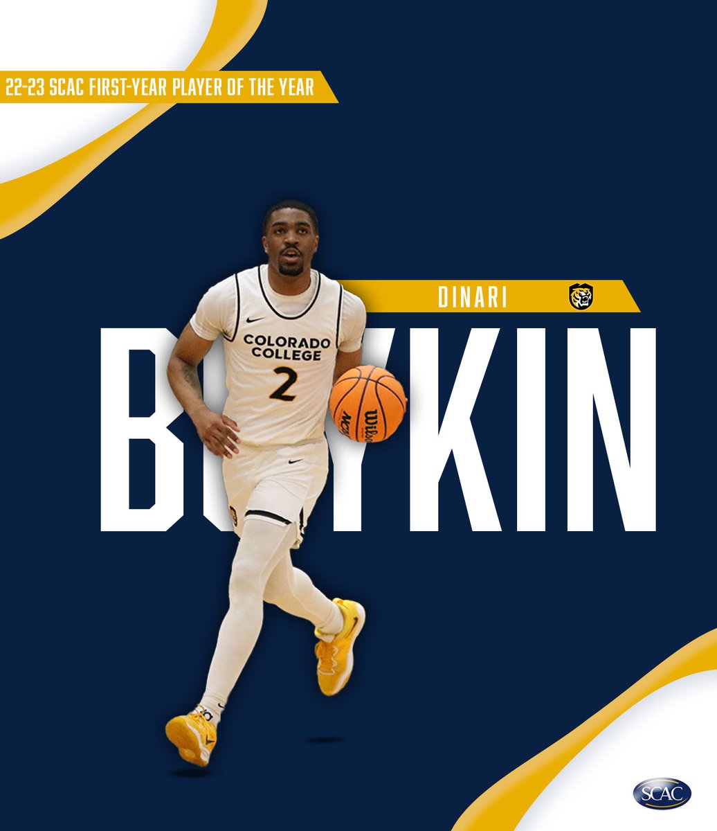 SCAC_Sports's tweet photo. #SCACMbb | Here are our top honor recipients for the 22-23 season,

Calvin Williams IV - Player of the Year
Dinari Boykin - Freshman of the Year
A.J. Clark - Defensive Player of the Year
Anthony Medina - Coach of the Year

#SCACPride | #d3hoops https://t.co/KaUv2bgKxm