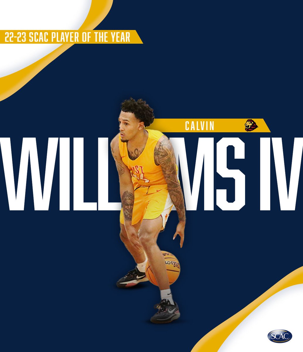 SCAC_Sports's tweet photo. #SCACMbb | Here are our top honor recipients for the 22-23 season,

Calvin Williams IV - Player of the Year
Dinari Boykin - Freshman of the Year
A.J. Clark - Defensive Player of the Year
Anthony Medina - Coach of the Year

#SCACPride | #d3hoops https://t.co/KaUv2bgKxm