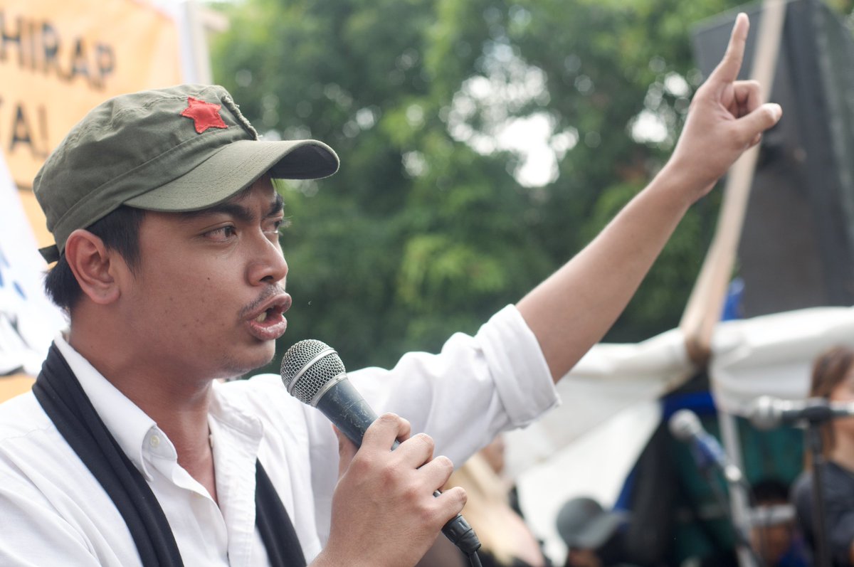 LOOK: On the 37th anniversary of the EDSA People Power Uprising with another Marcos back in Malacañang, freedom-loving organizations and individuals from Southern Tagalog held a protest action in Metro Manila yesterday to address worsening economic and social crisis Marcos Jr.