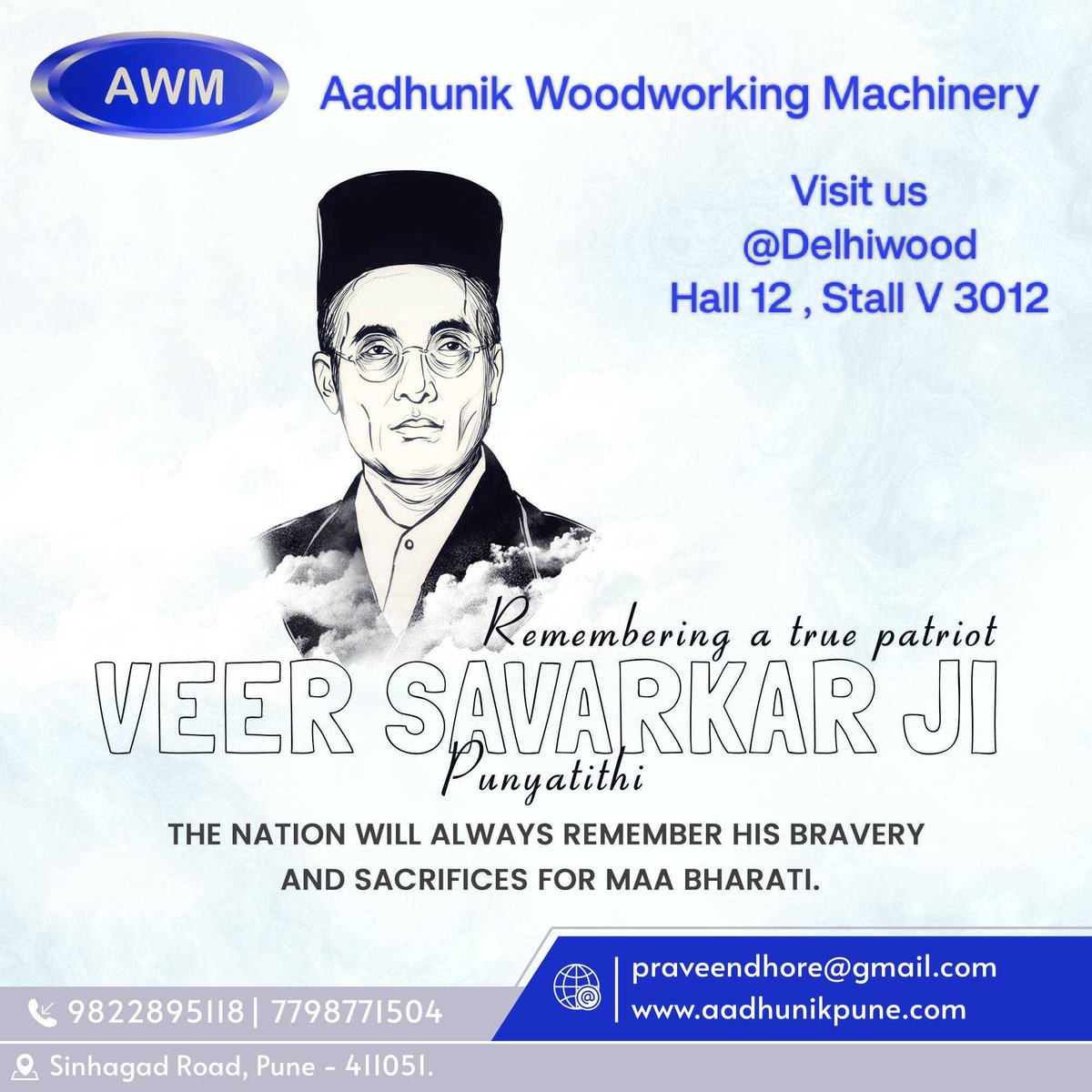 woodworkingawm1's tweet photo. #VeerSavarkar #JaiHind visitus @WoodshowsIndia #Delhiwood #Vermak https://t.co/hPDNM2b1xx