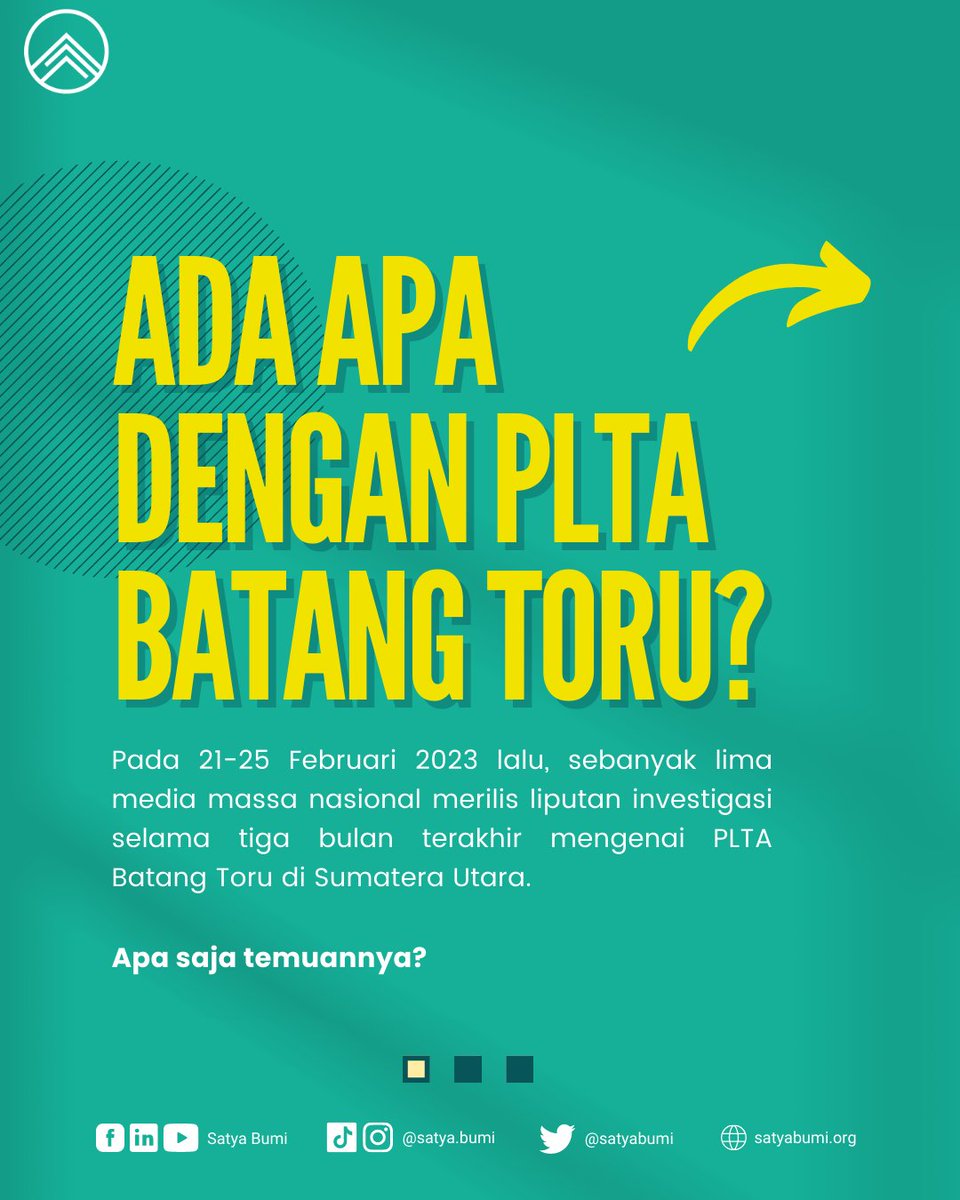 satyabumi's tweet photo. Penasaran apa saja sih yang jadi MASALAH dari proyek PLTA Batang Toru di Sumatera Utara? Bahkan sampai dilakukannya kolaborasi liputan investigasi oleh beberapa media nasional.
Simak rangkumannya berikut ini. Akan kita bahas satu per satu selama sepekan ke depan.
#savebatangtoru https://t.co/Td2pGwndz0