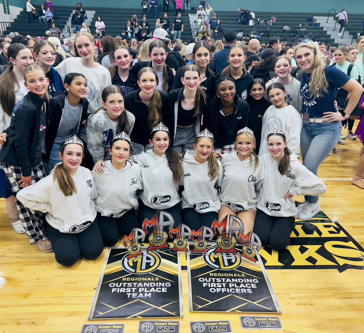 CmsColts's tweet photo. The CMS STARS Dance team shined brightly today!✨

1st🥇place in Officer jazz, Officer contemporary, Officer hip hop, team jazz, team hip hop, outstanding 1st place team, officers, and🥈 in Pom. 

🏆 Also, super sweepstakes officer routines, and sweepstakes! 
🎉🙌🏆🥇👏🏼 #TeamCMS https://t.co/pdMgYsAMFa