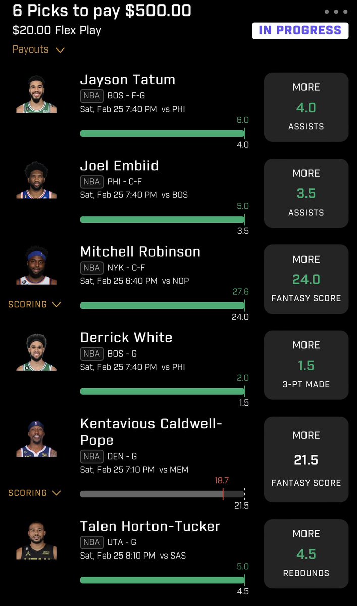 GoattPicks's tweet image. BOOM!! 💥🔥

Pope sells the 25x with the Denver blowout early, but we will take it 🤑
#PrizePicks #NBA #GambingTwitter #bettingtwitter