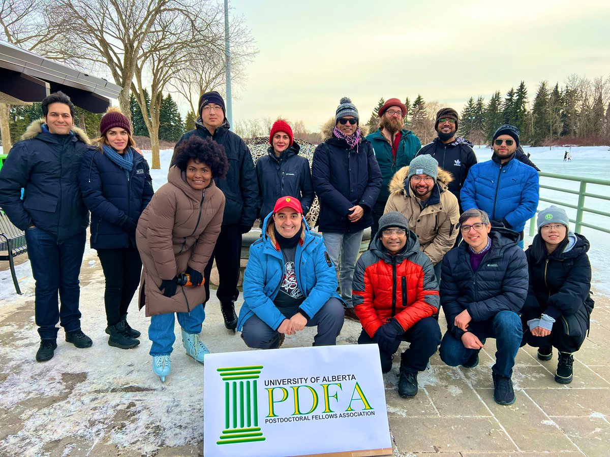 QKarwi's tweet photo. Lovely afternoon skating ⛸️ with members of the @PDFA_UAlberta at #William_Hawrelak_Park! It was a fun event and an opportunity to explore what #Edmonton has to offer ❄️🏒🧊 @UAlberta @CAPSACPP @UAlberta_FoMD @UAlberta_Pharm @UAlberta_DoM @UofAALES @ualbertaScience #postdoclive https://t.co/cO10ZFr7D0