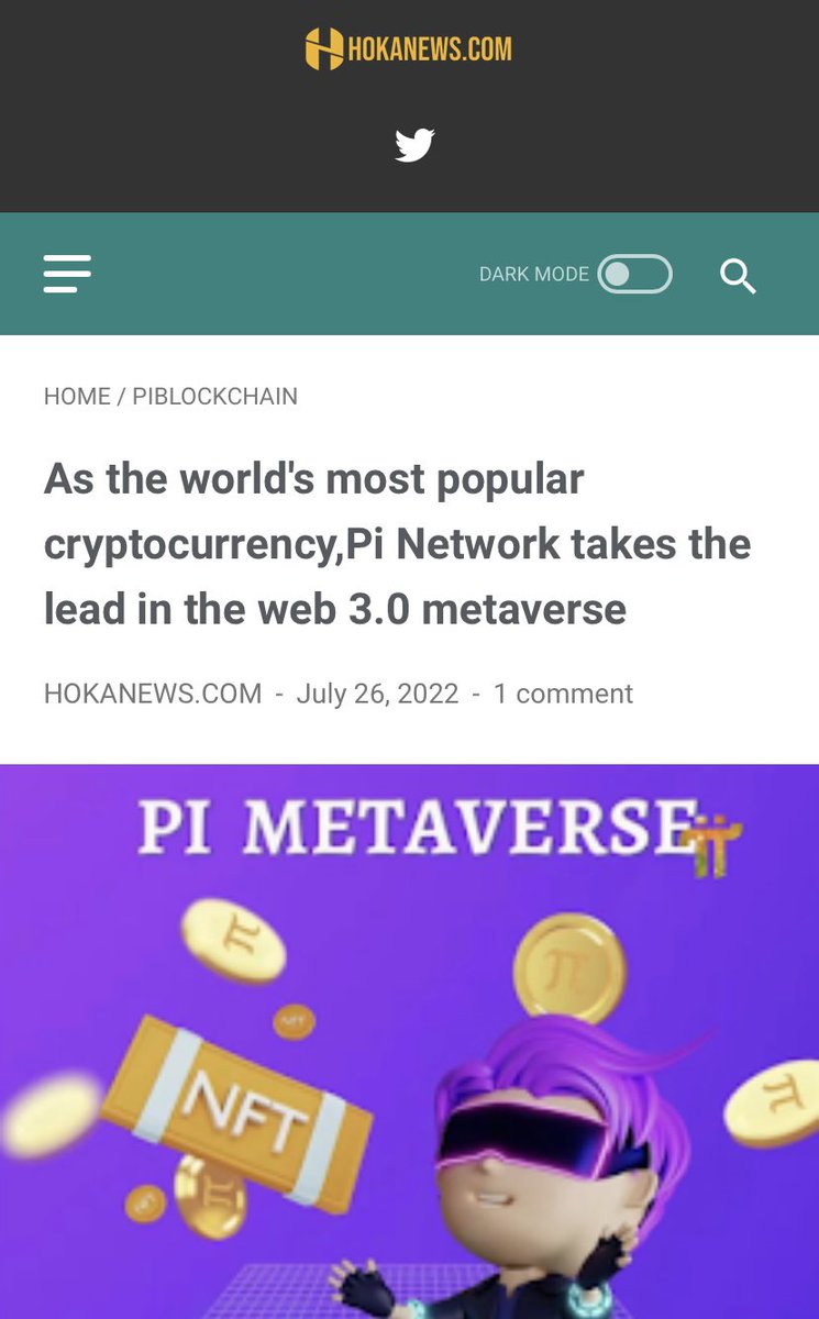 DucThu82's tweet photo. Update 🚀 As the world's most popular cryptocurrency,Pi Network takes the lead in the web 3.0 metaverse
#PiNetwork #Web3 #hokanews #pimetaverse
More details 👇
https://t.co/RQBwT21QRT https://t.co/tyjSitgj9L