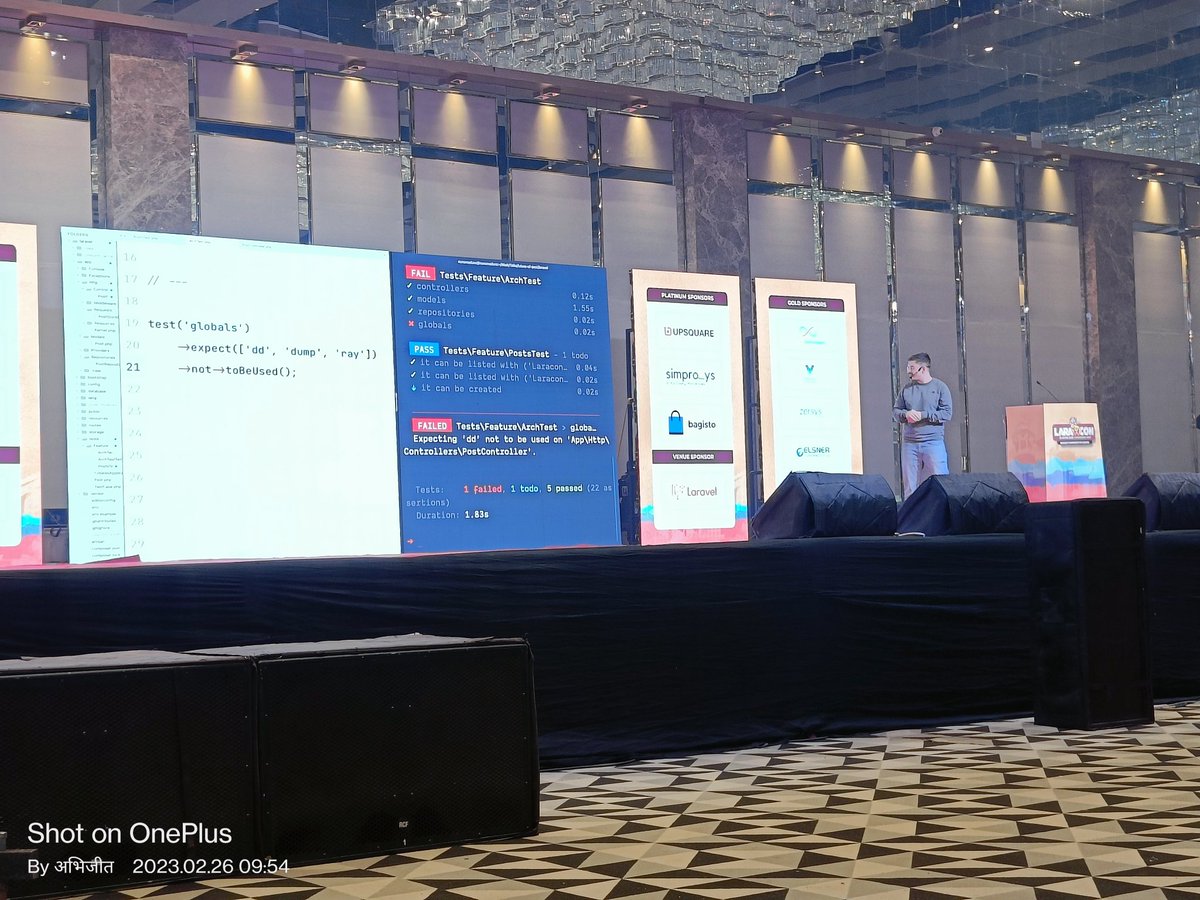 ab_chitrakaar's tweet image. Didn't know that writing test cases is going to be super cool. Thank you @enunomaduro and @LaraconIN ❤️ #laracon #laravel #laravelcommunity #laraconindia2023 #LaraconIndia2023