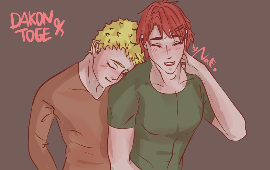 DakonToge's tweet photo. @ocsbase Dakon yg rambut merah, toge yg rambut kuning mrk temen sekolah sejak SMP dan mulai dekat wkt mrk sama2 ngurus event kelas gabungan. 

Toge ni nerds tp karismatik, pemuh imajinasi, dan gak takut dianggap buruk krn hobinya.

Dakon agak jaim, puppy boy, pemain basket populer, bucin https://t.co/WUIMiFhKPQ