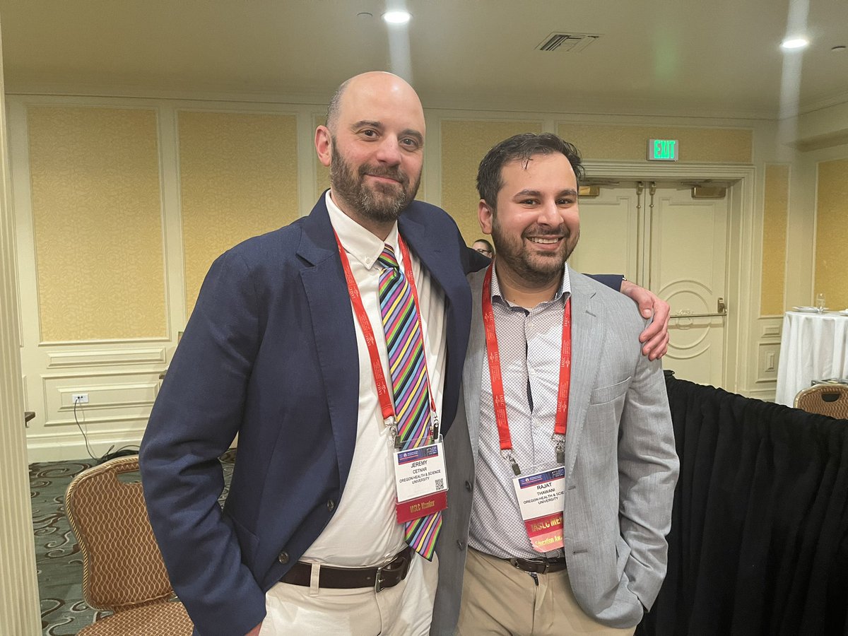 Representing <a href="/OHSUKnight/">OHSU Knight Cancer Institute</a> at #TTLC23 in Santa Monica! 
Dr Cetnar was a panelist on the mesothelioma and thymic malignancies session. 
<a href="/rajatthawani/">Rajat Thawani</a> presented his research from the <a href="/DavareLab/">Davare Lab</a>