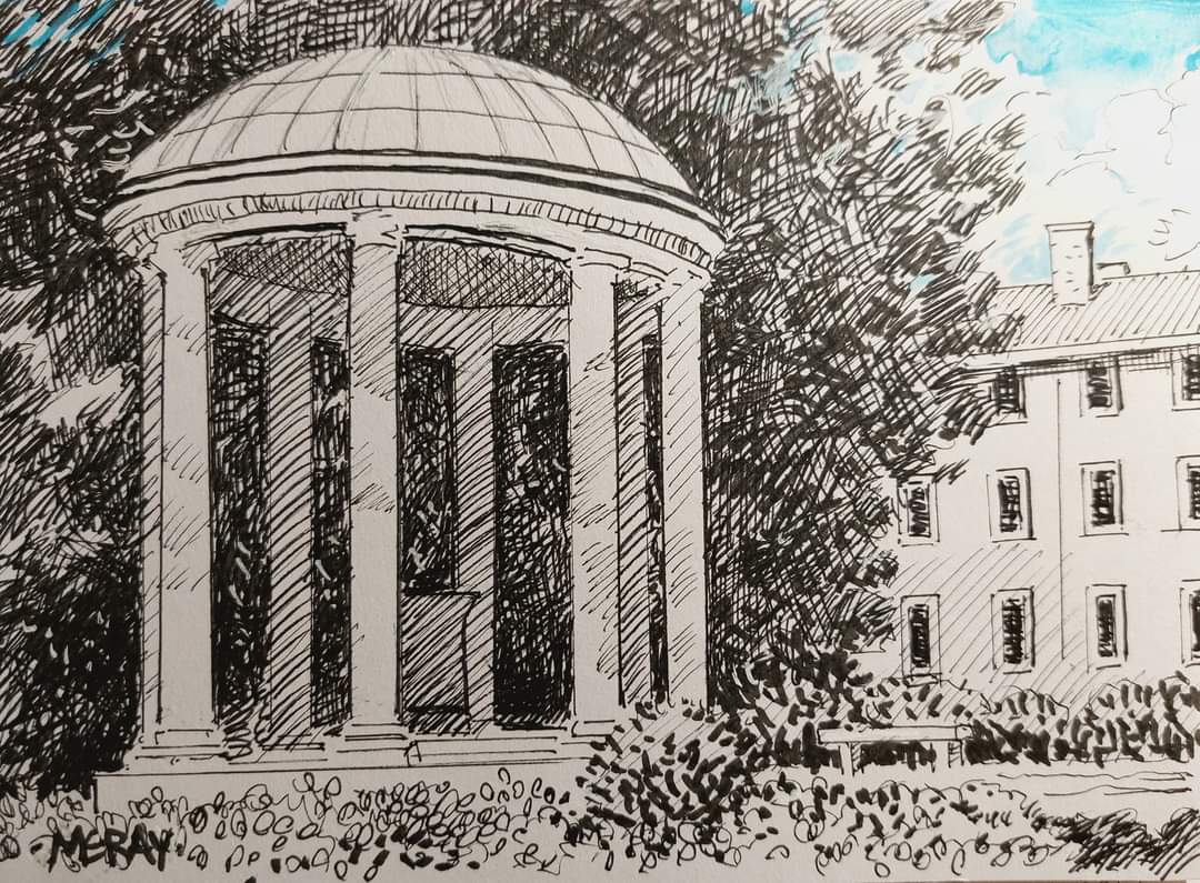 Original Art of the Day...'Old Well' $75, ink & acrylic on paper? 5x7 by Eric McRay
ericmcray.com/product/old-we…
#inktober2022 #penandink #inkdrawing #inking #northcarolina #oldwell #university #unc  #drawing #draweveryday #drawingart #uncchapelhill  #northcarolina #ChapelHillNC #art
