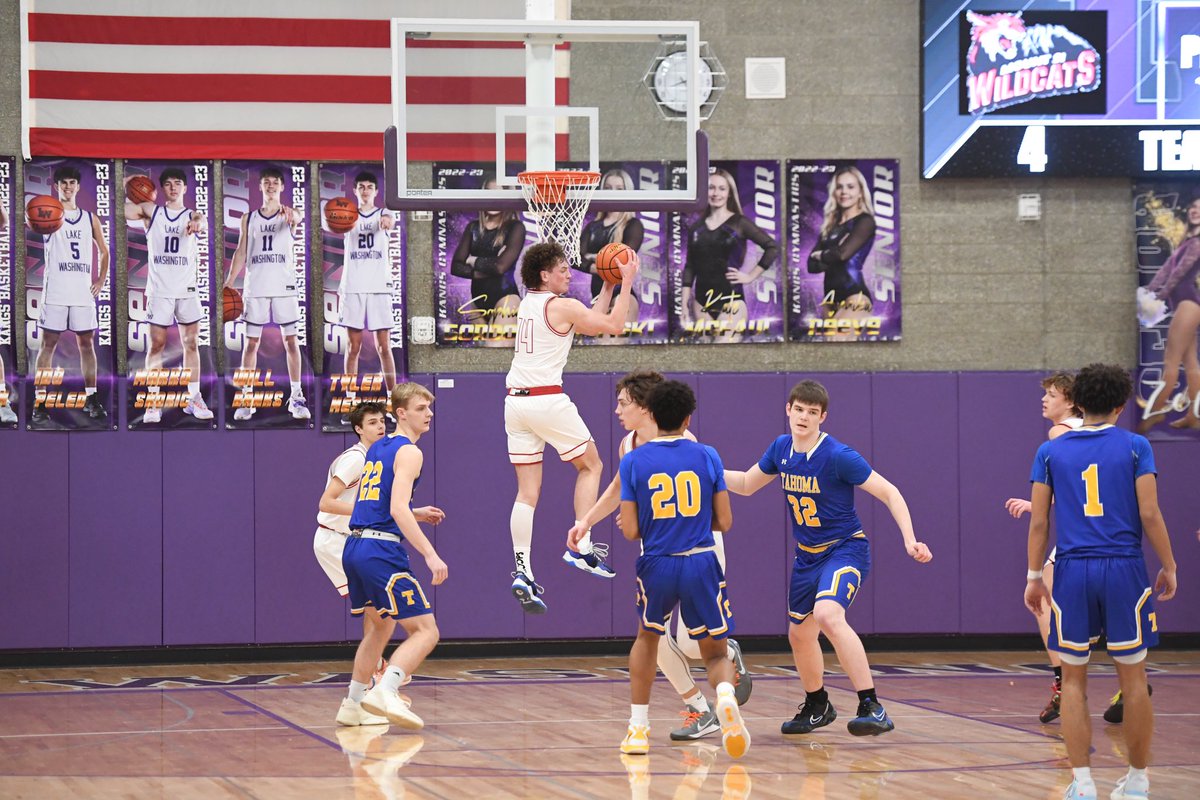 Pictures from the 80-45 regional game win vs tahoma. Finished with 13pts 10rebs and 2as