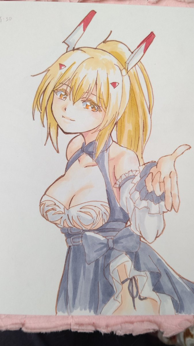 #アナログ絵で魅せてみよ
ワンドロしかない
ちなみにこれは進水日に描いた綾波 