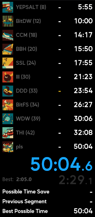 Died on FS and choked tippy, 49 is coming :) (-22 secs pb btw)