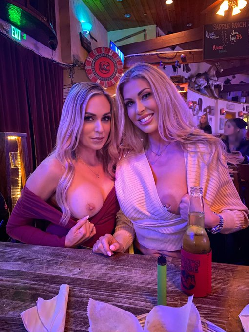 Finally sitting down to eat! But had to show some titties!!!! @SpunkSierra https://t.co/jPN7DzjVba