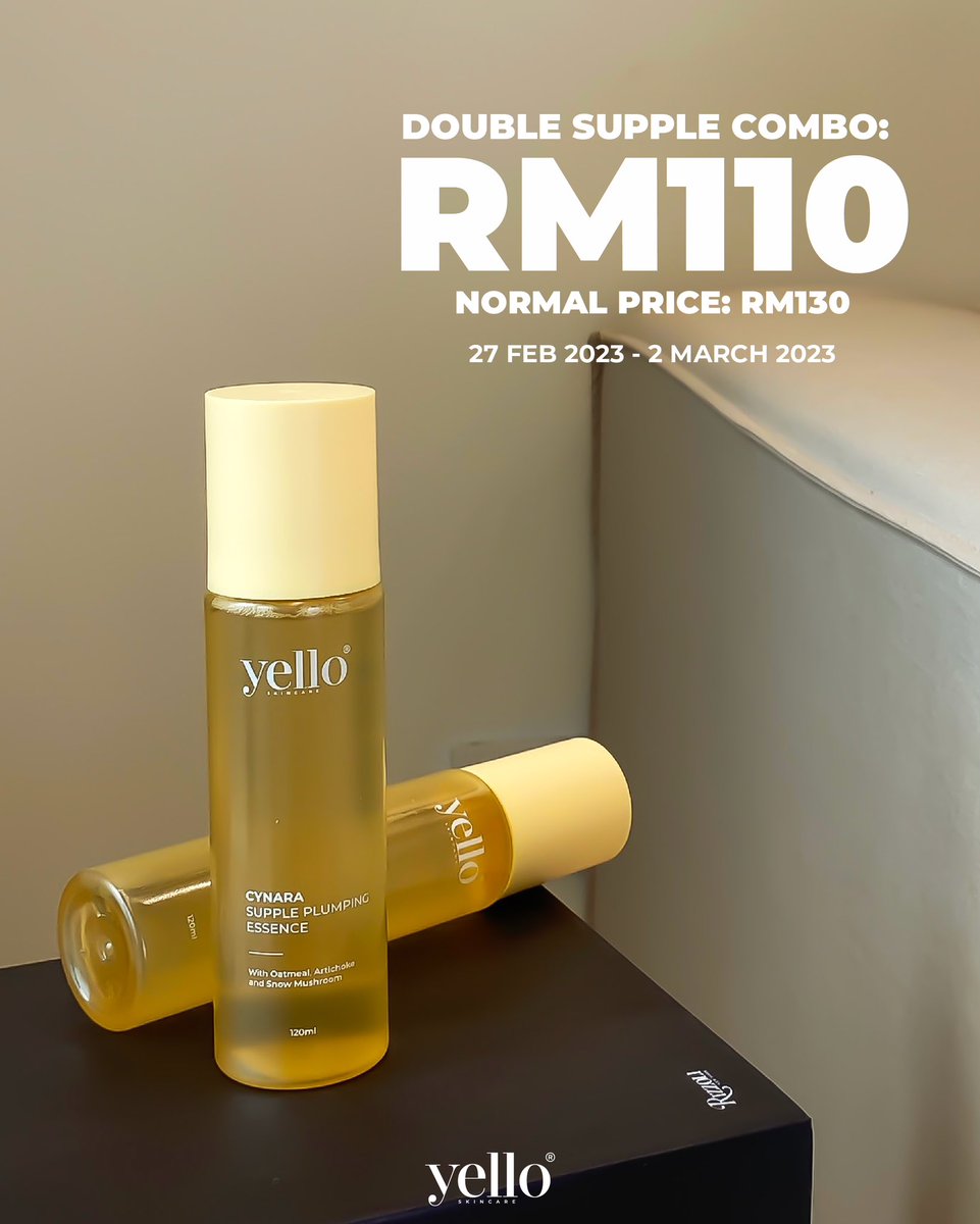 yelloskincarehq's tweet photo. RM65 for 120ml! 

TAPI! KITA ADA EARLY BIRDS PRICE 🥳🥳🥳

Harga early birds bermula pada 
27/2 12pm sehingga 2/3 11.59pm! 

Bila boleh beli ni? Haa korang boleh beli esok pada pukul 12 tengahari. Boleh dapatkan di website Yelloskincare atau authorized reseller yang berdekatan! https://t.co/N09QJGBmN8