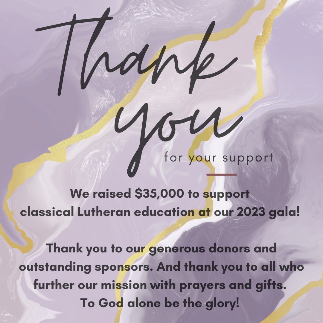 Saturday's Faith Lutheran School 2023 fundraising gala and auction raised almost $35,000 for FLS, with donations still coming in following the event. To God alone be the glory! #flsplano #flsplanogala #flsplanogala2023 #classicaleducation #classicallutheraneducation #luthed