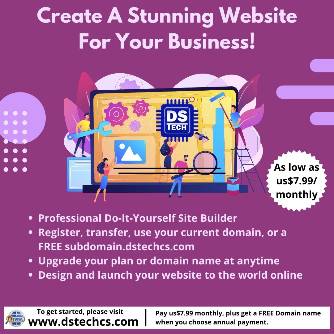 dstechcs's tweet image. Build your own stunning website and get your business online today. Go to dstechcs.com to start now! #dstechcs #webdesign