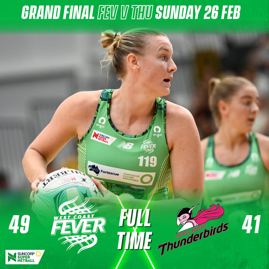 WestCoastFever's tweet photo. 2023 TEAM GIRLS CUP CHAMPIONS! 🏆

We head home from the Gold Coast with silverware in our luggage after defeating Adelaide Thunderbirds.

#TeamGirlsCup #GreenArmy https://t.co/1KRqVPrtE0