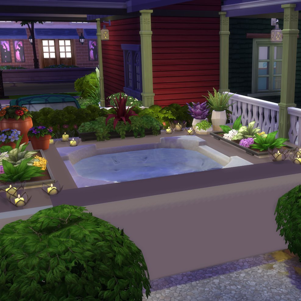 A small unfurnished home with landscaping and how cute is the built in spa out the back!? 🥰 #sims4growingtogether #Sims4 #TheSims4 @TheSimCommunity @simsshare @SimsCreatorsCom @simmersdigest @TheSims @TheSimsResource @sims4game