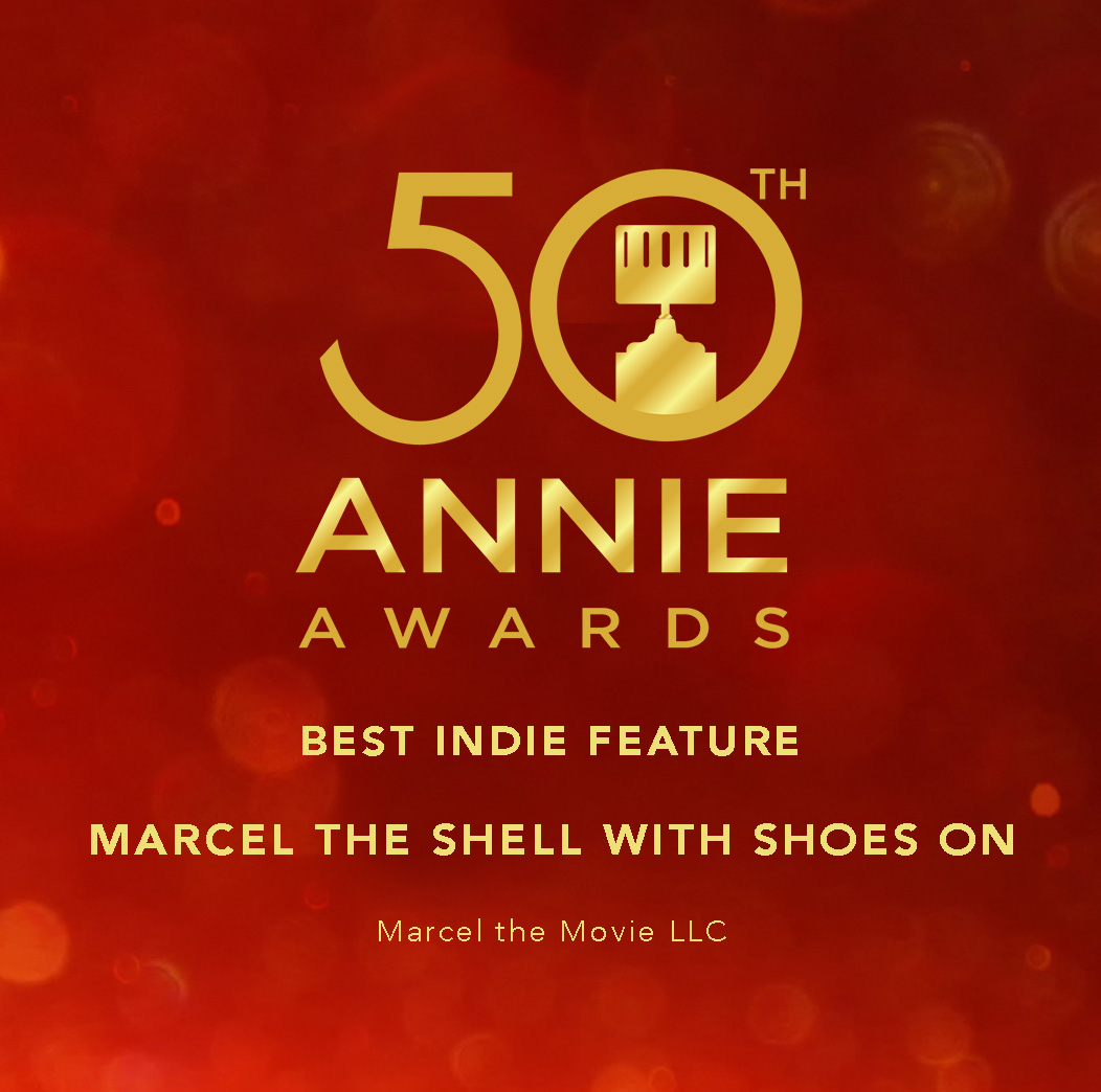 ASIFAHollywood's tweet photo. And the Annie Award for BEST FEATURE goes to . . . Marcel the Shell with Shoes On!
#marceltheshellwithshoeson #a24 #bestindiefeature #50thannieawards https://t.co/Zuae1IpUwf