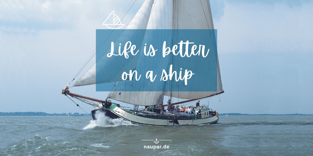 Stimmst du uns da zu? 😍⛵

#️nauparde #sundayquote