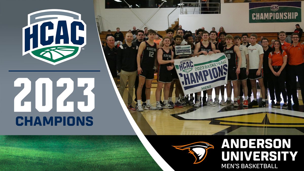 HCAC Men's Basketball | 2023 Conference Championship

Congrats to <a href="/AthleticsAU/">Anderson Athletics</a> on claiming the 2023 HCAC Men’s Championship, punching their ticket to the big dance!

RECAP: bit.ly/3Sx52UC

#TheHeartOfD3 #D3Hoops