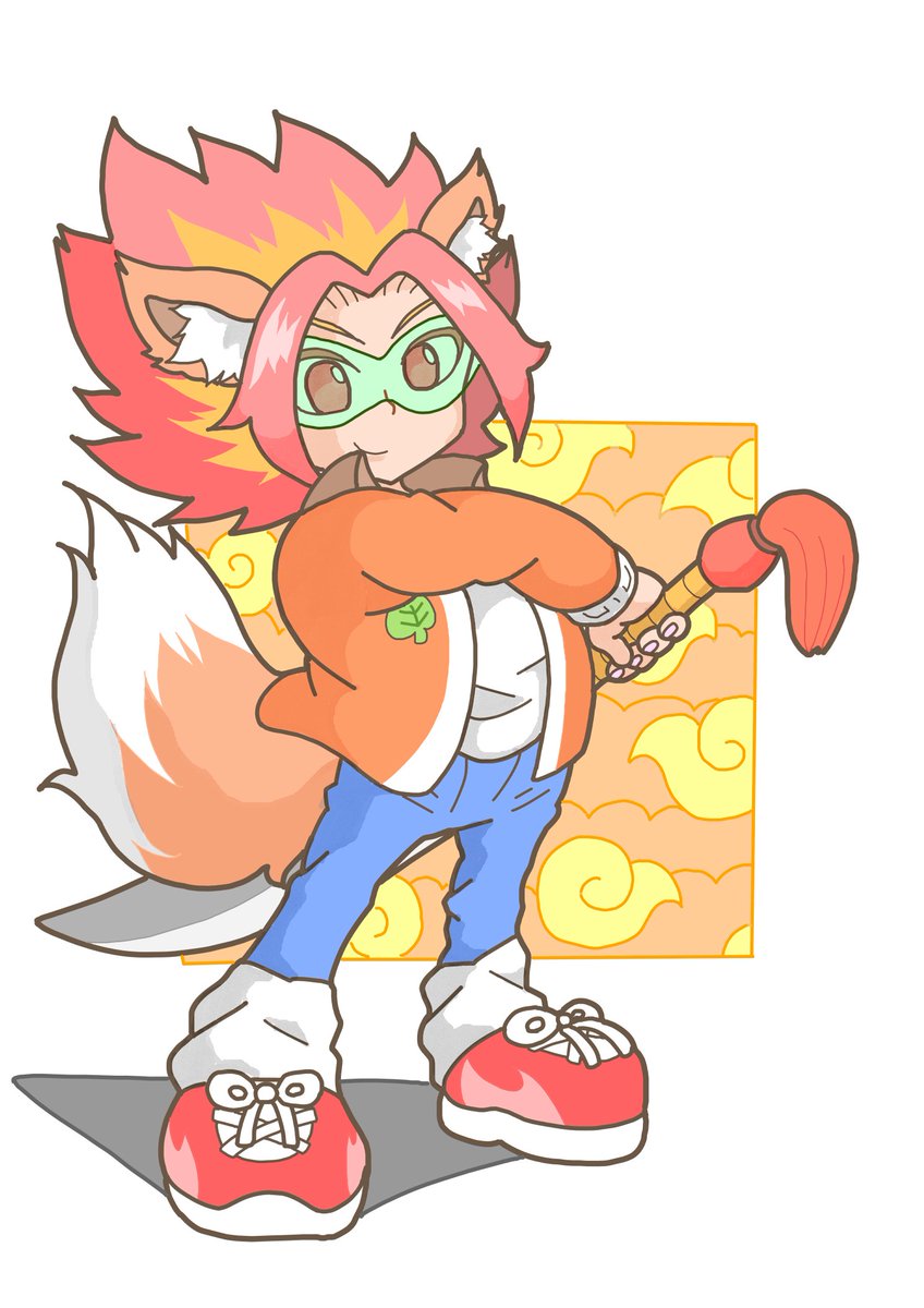 1boy male focus tail animal ears solo shoes fox ears  illustration images