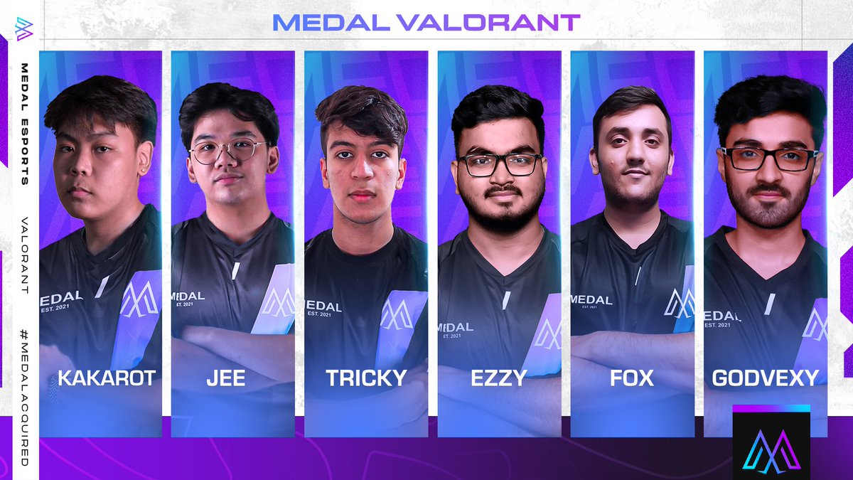 EsportsMedal's tweet photo. We present our roster for the SA VCL Qualifiers. The boys are all set to dominate and prove that they are here to WIN. #MedalAcquired🏅 

@jepotkakarot 
@ejayinthecity 
@trickyvlr 
@EzzzyVLR 
@FXbana 
@gxdvexy https://t.co/CGJsuw4jMN