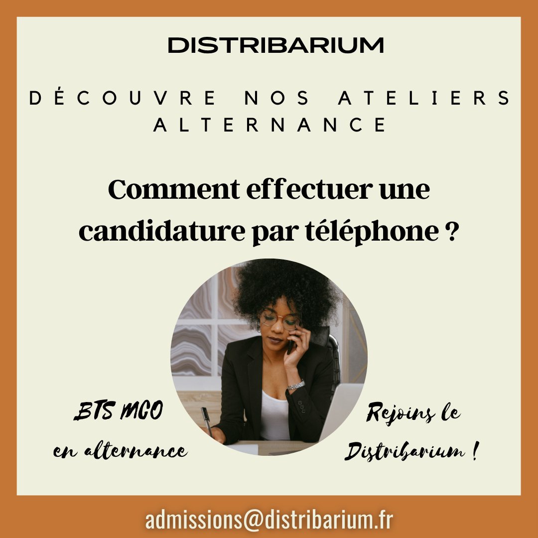 distribarium's tweet photo. Découvre nos Ateliers Alternance !
"Comment effectuer une candidature par téléphone ?"
Rejoins le Distribarium dans le cadre d'un BTS MCO !
Ecris-nous à admissions@distribarium.fr
Rejoins-nous à https://t.co/ApdfSGW721
#DISTRIBARIUM #APPRENTISSAGE #BTSMCO #PARIS #ALTERNANCE https://t.co/CjByx3gcVn