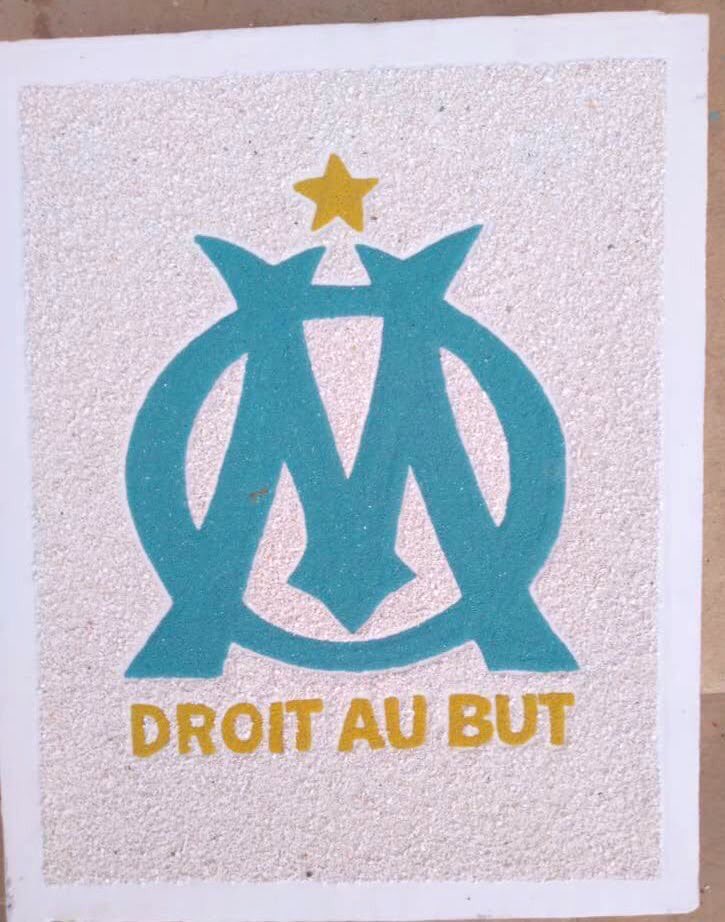 Black adam (@blackadamart) on Twitter photo Tableau de sable original  
Jour de match  allez OM Tableau de sable original  
Jour de match  allez OM