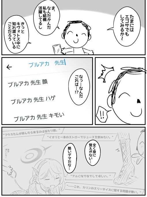 エゴサをする先生
#ブルアカ 