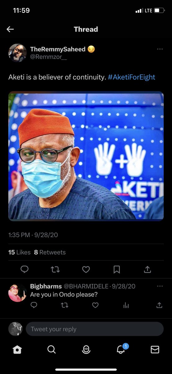 I said I’ll stop talking about politics but this your hypocrisy is stinking 
You and Tife Fabunmi campaigned for that same Akeredolu. so you know his government is bad. You didn’t care as long as you get paid.