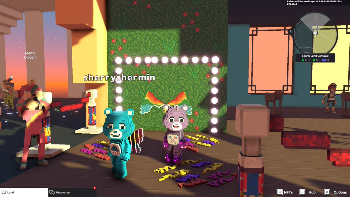 marcincus56's tweet photo. @TheSandboxGame @hermitcrabgame Celebrating the Carnival in the SportsLand experience by @hermitcrabgame ! 🥳 https://t.co/iL9xBMFD5B