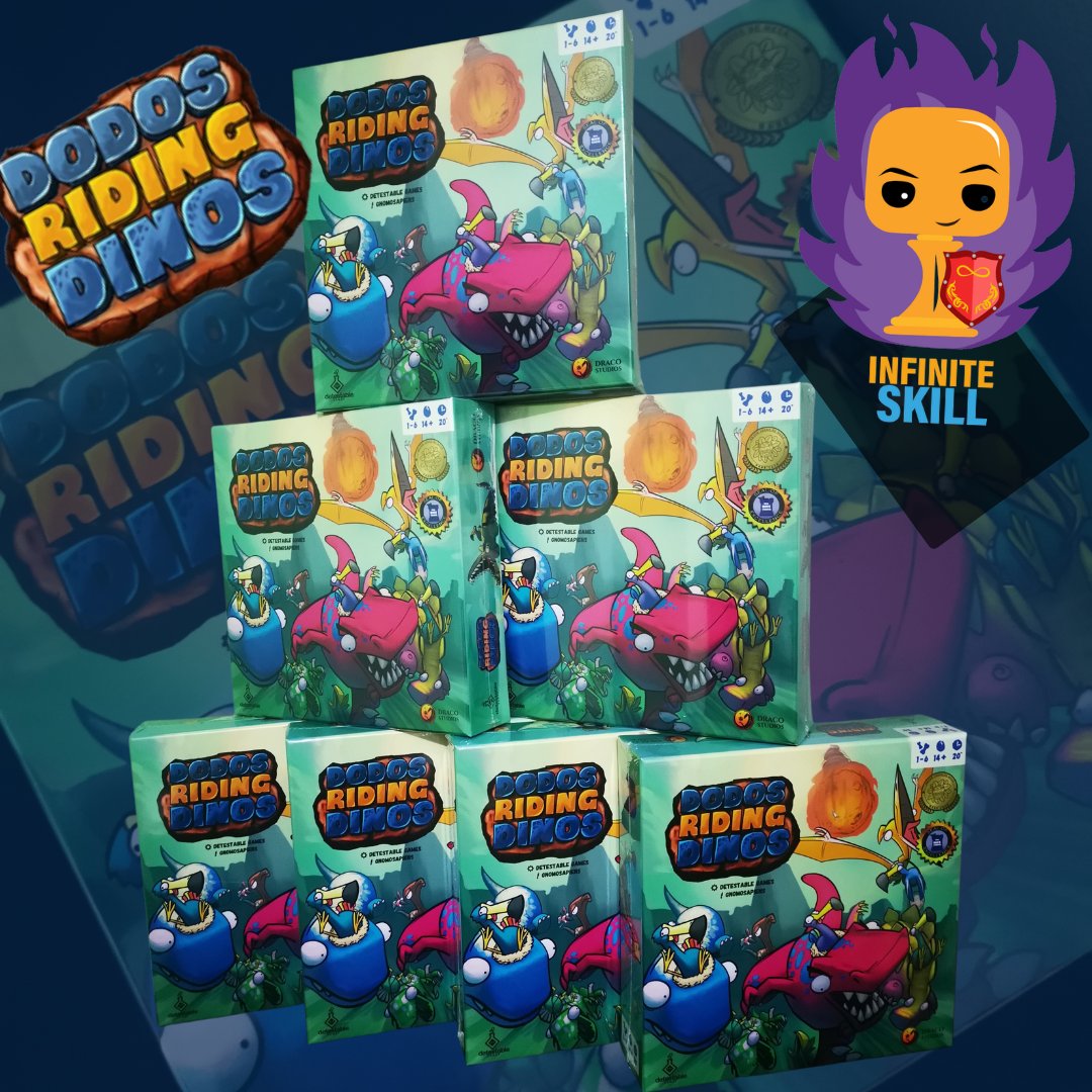 InfiniteSkillES's tweet photo. ¿Te gustan los juegos de mesa con mucho humor y acción? Entonces Dodos Riding Dinos es para ti. Prepara tu estrategia y súbete a lomos de los dinosaurios más locos para alcanzar la gloria. ¡Haz tu pedido ya! #DodosRidingDinos #JuegosDeMesa #InfiniteskillES
https://t.co/e71BiK0QcS https://t.co/ZJJCtaDInL