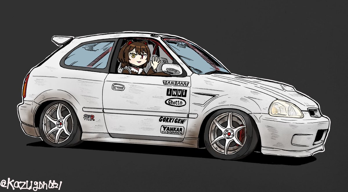 珍しくバイク絵がある
 #今月描いた絵を晒そう 