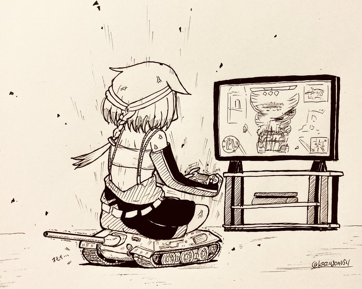 珍しくバイク絵がある
 #今月描いた絵を晒そう 