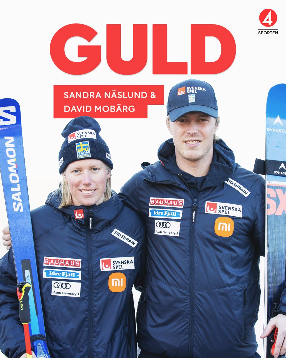 Lagtävling i skicross - då slår Sandra Näslund till igen tillsammans med David Mobärg! VM-guld till svenska laget 😮 🇸🇪 ⭐