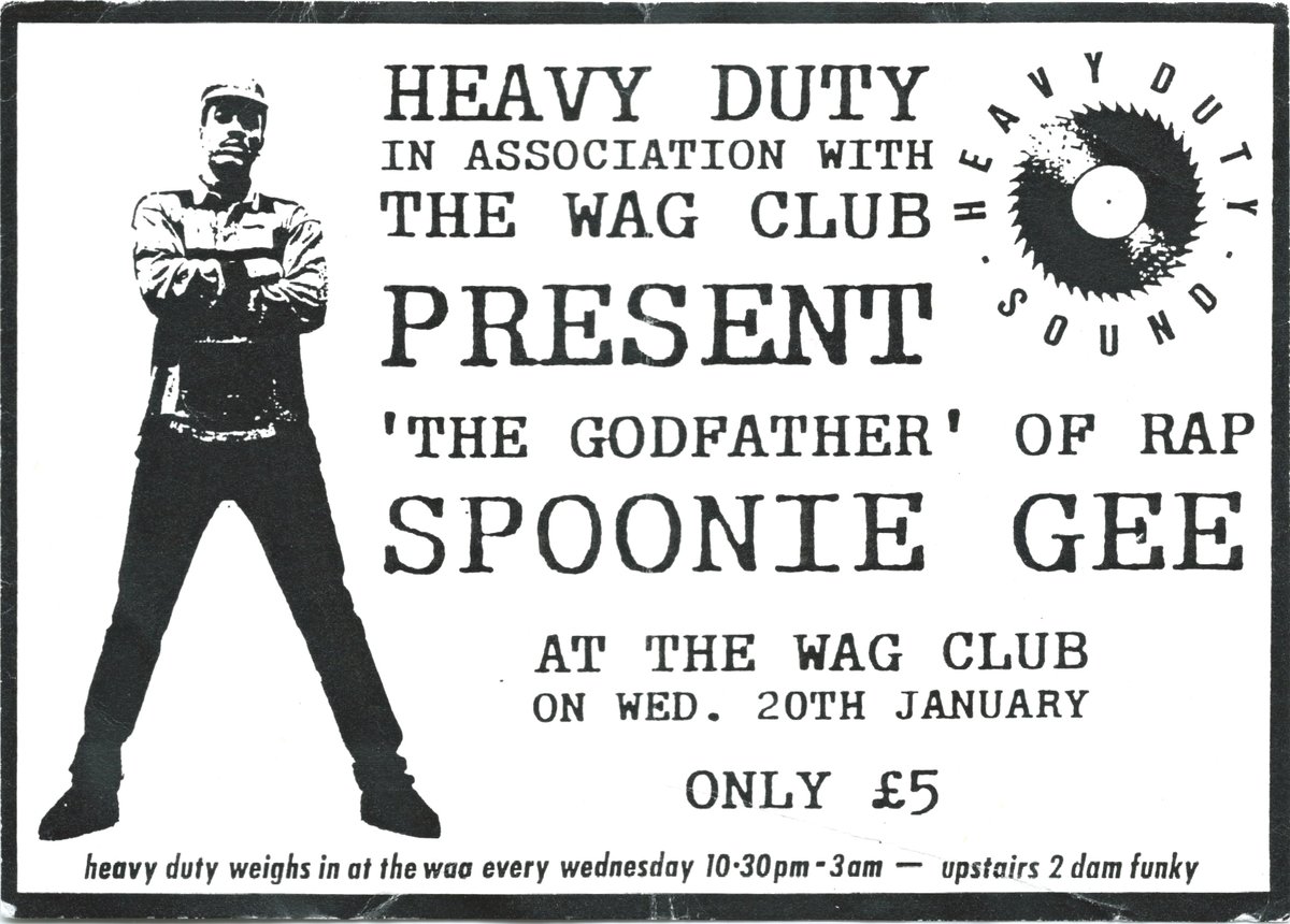 #OldSchoolSunday Spoonie Gee at Heavy Duty. The Wag London #ClubFlyers #HipHop