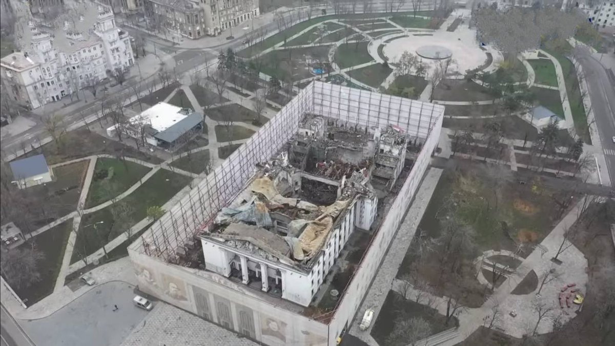 TB47134218's tweet photo. @RusEmbIndia Behind a thin veil of Russian cultural figures lies the remains of over 600 civilians, many of whom are children. This is russian "culture" in a nutshell. The world despises your barbarism and disregard for human life. #RussiaIsATerroristState #RussiaIsLosing #WithoutRussia https://t.co/LOIdhjXLGl