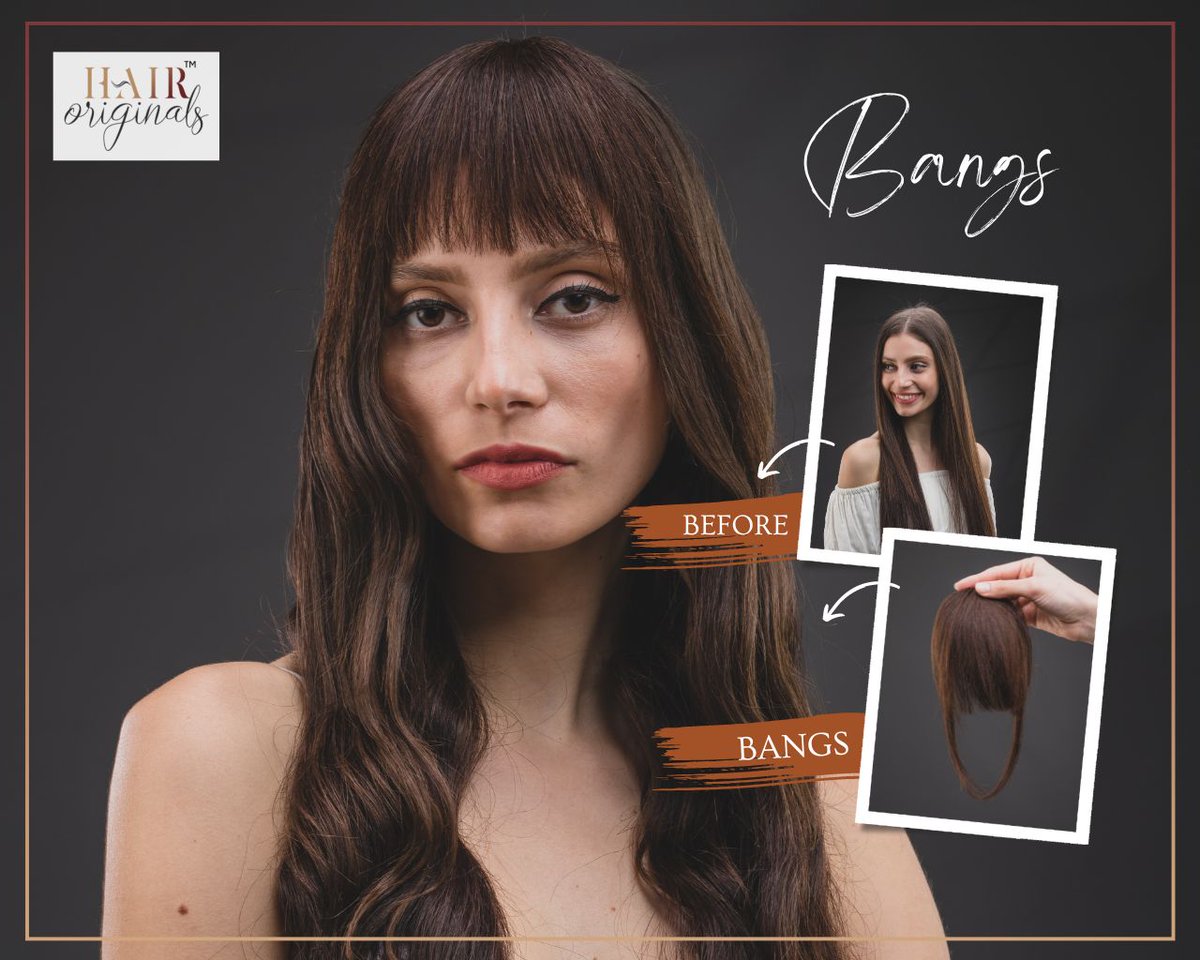 Show up wherever you want while let your bangs do the talking 😉

Did you know you could get bangs without having to sweat over getting a haircut?
No right??
Type bangs on 🌐 hairoriginals.com  and check it out for yourself.
or
 call us 📞 +918700 797 103 for more details.
