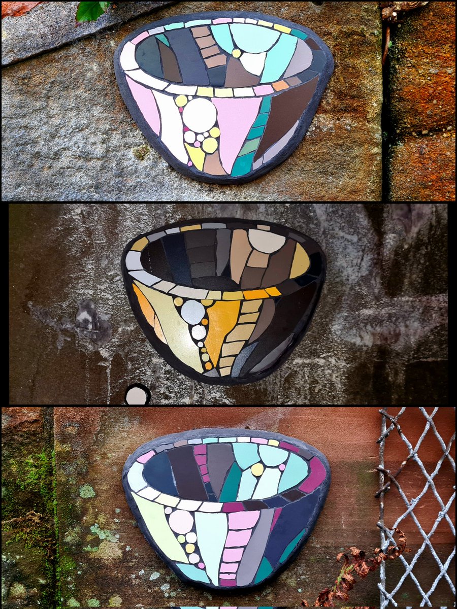 Three more of the wonderful little ceramic mosaics from around Partick in Glasgow from the Empty Bowl series by Wilma van der Meyden.

#glasgow #partick #streetart #glasgowstreetart #scottishstreetart #ceramics #mosaics #mosaicart #ceramicart