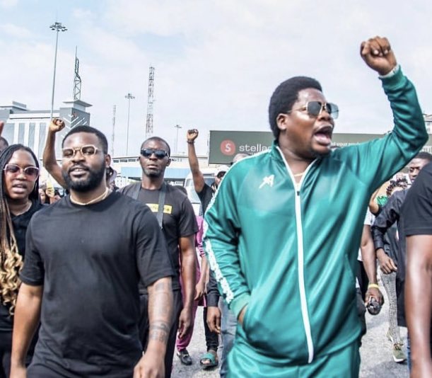 These faces should be the faces of Nigerian music industry and Nigerian comedy industry... If this gets to you, please retweet this photo of our heroes... Mr Macaroni and Falz... #presidentialelection2023 #NigeriaElections2023 #ObiIsWinningEverywhere #ElectionResult