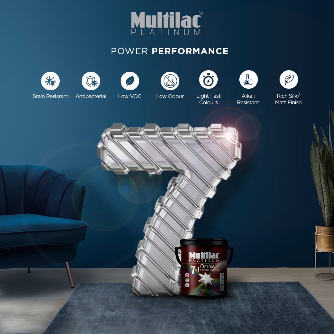 Power Performance with Multilac Platinum Omnis, a versatile Interior Emulsion with 7 Star Performances 💯

#multilac #paint #colour #moodofthemonth #pearl #white #neutral #family #home #painttheworld #home #parents
