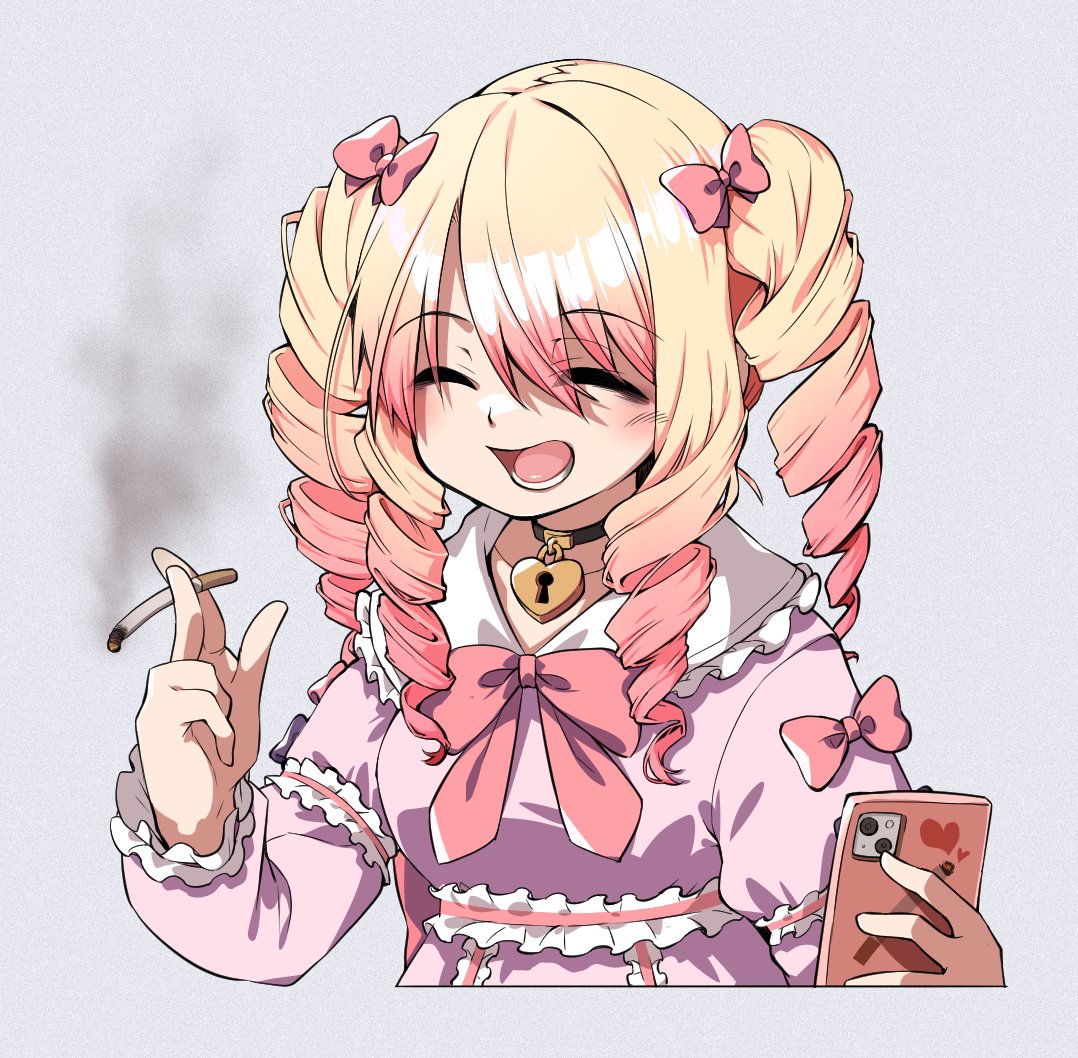 「通話してるときに描いてたヤニ子ちゃん 」|だてめがね@Skebのイラスト