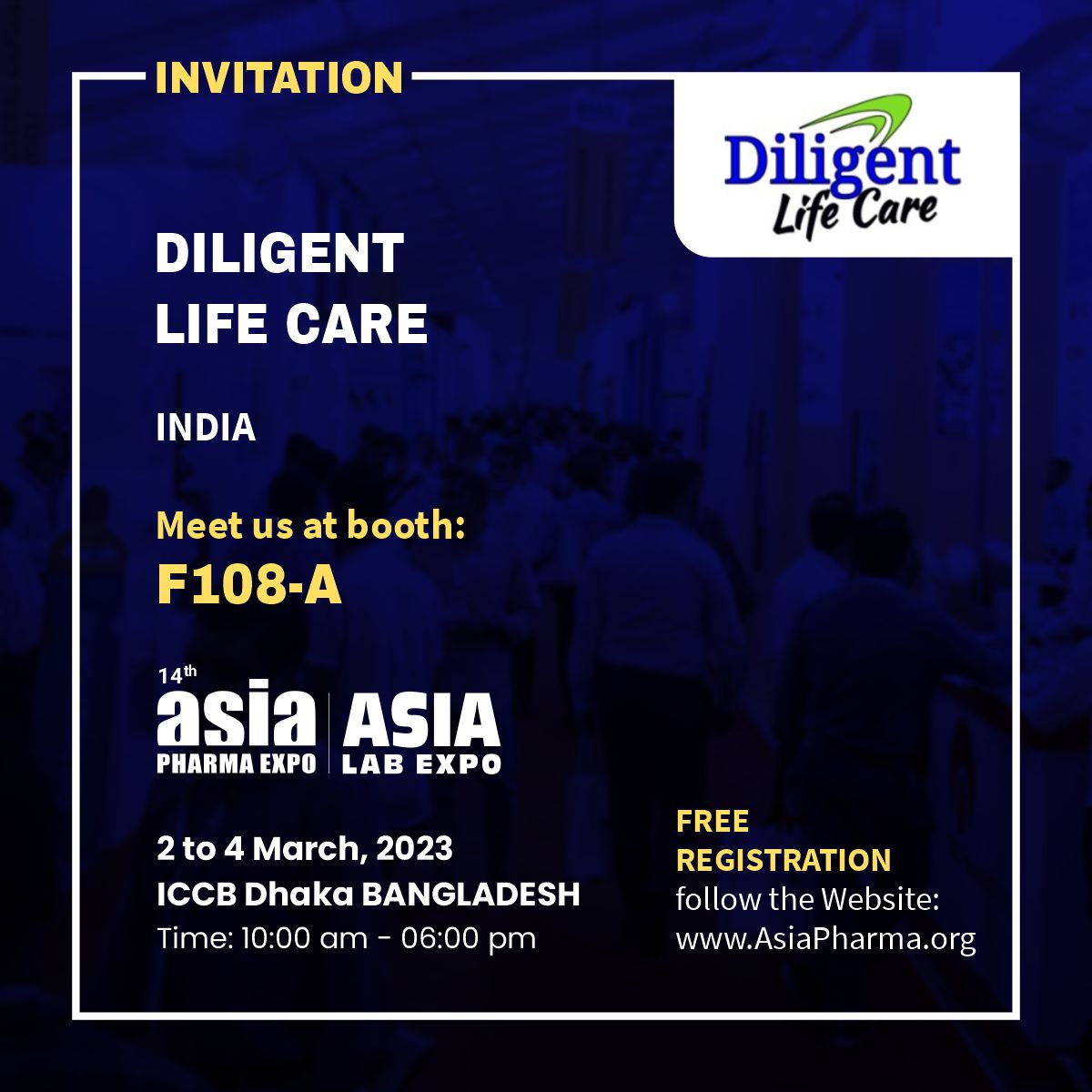 p_asiapharma's tweet photo. Meet us @ DILIGENT LIFE CARE
14th ASIA PHARMA EXPO 2023
ASIA LAB EXPO 2023
Dhaka BANGLADESH
March 2 to 4, 2023
Register to get your free pass!
https://t.co/jU9FPHdRzU
#AsiaPharmaExpo2023 #AsiaPharmaExpo #AsiaPharma #AsiaLabExpo #PharmaExpo2023 #Pharma #Bangladesh https://t.co/vf7bZSH89L