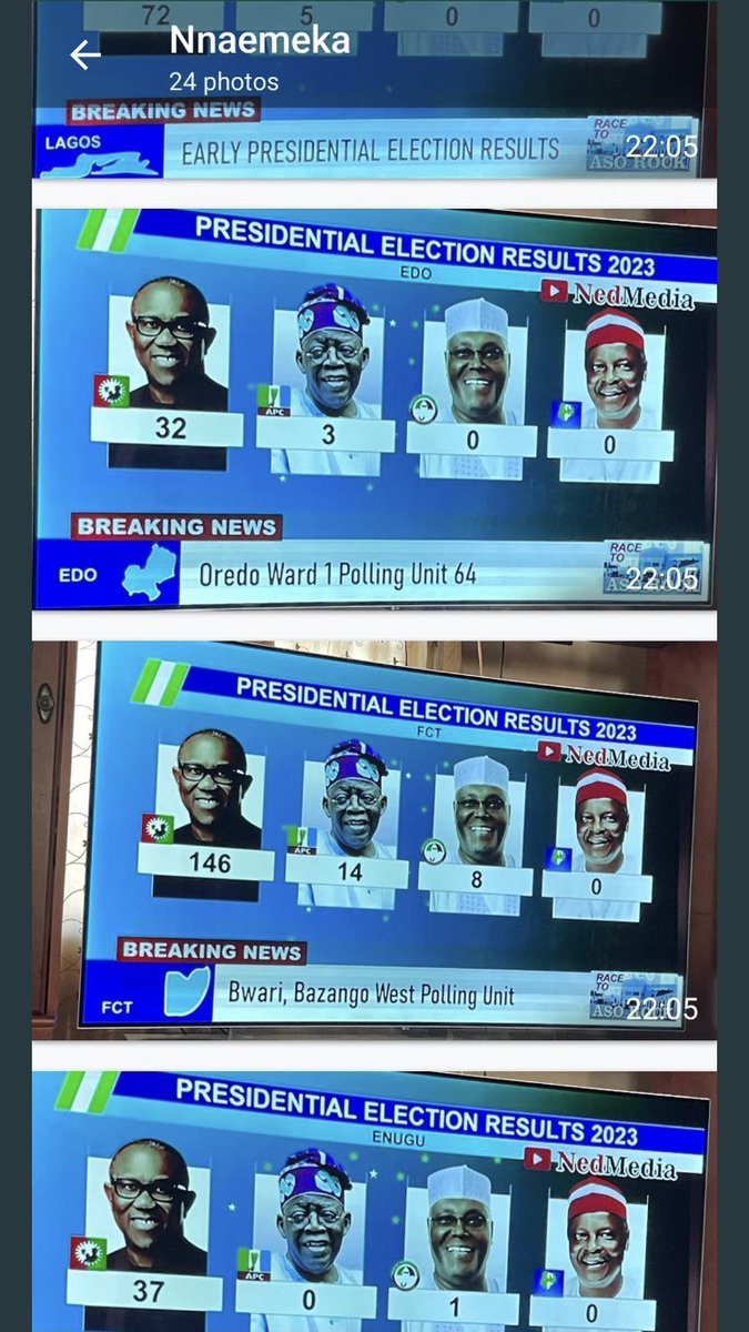 firstladyship's tweet image. Peter Obi can only lose this election, if INEC rig it on behalf of the failures - the APC.

We must thank Arise TV for doing the Lord’s work for us. Obi is clearly in the lead. 🚀
