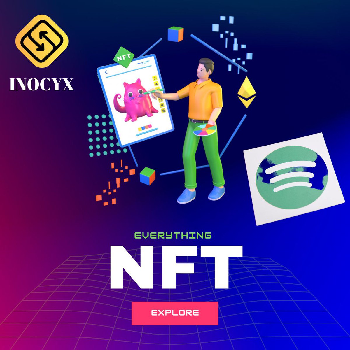 InocyxNFT's tweet photo. #nftnews : @Spotify is testing playlists that could be unlocked by #NFT holders. #Spotify #NFTs #NFTdrops
#inocyx #inocyxnft #inocyxmeta #E16Link #iyxtoken https://t.co/ThEiSNVJo7